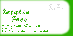 katalin pocs business card