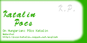 katalin pocs business card